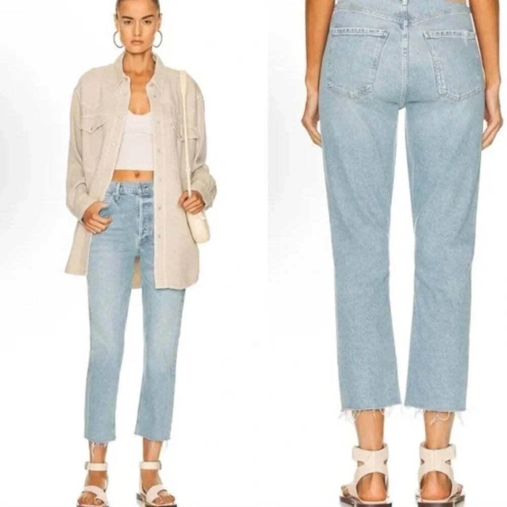$248 Citizens of Humanity charlotte crop denim jeans 25 - Picture 1 of 12